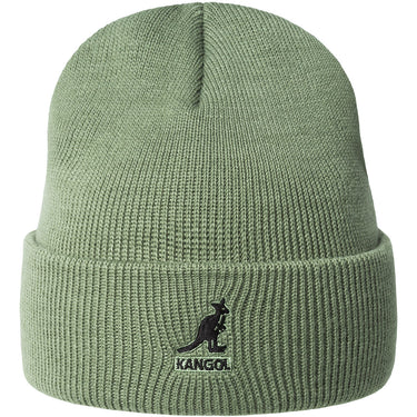 Kangol Acrylic Pull On Double Branded Beanie in Oil Green OSFM