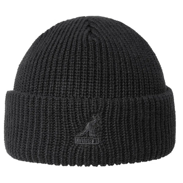 Kangol Cardinal 2-way Beanie Double Branded Beanie in Black OSFM