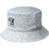 Kangol Club Rev Reversible Bucket Hat in Light Grey Heather / Navy