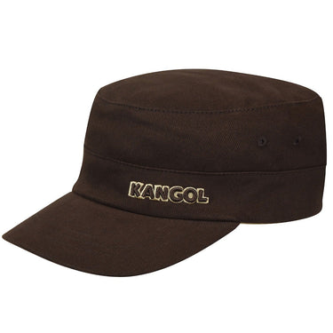Kangol Cotton Twill Army Cap in Brown #color_ Brown