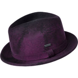 Kangol Polished Player Wool Felt Trilby in Blackberry Swirl