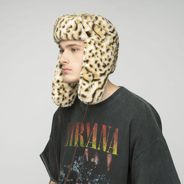 Kangol Snow Leopard Trapper Luxurious Faux Fur in #color_