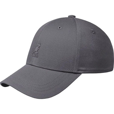 Kangol Stretch Fit Baseball Cap in Charcoal / Black #color_ Charcoal / Black