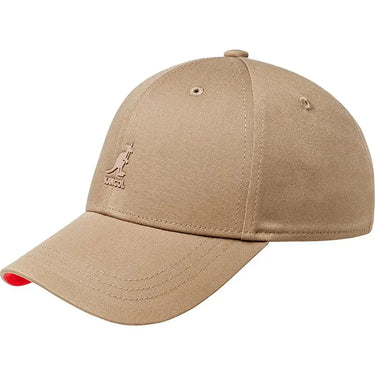 Kangol Stretch Fit Baseball Cap in Taupe / Red #color_ Taupe / Red