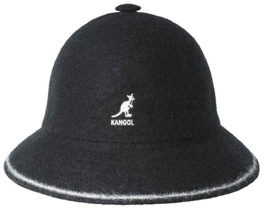 Kangol Stripe Casual Wool Bucket Hat in Black / Off White