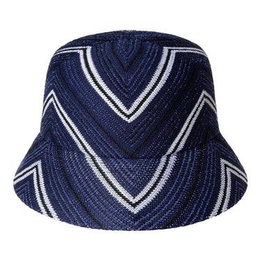 Kangol Tropic Diagonal Stripes Bucket Hat in Navy