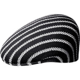 Kangol Twist Stripe 504 Ivy Cap in Black / White