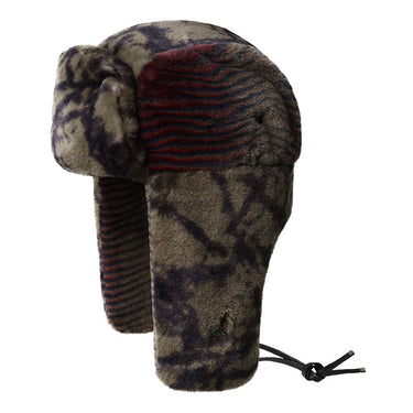 Kangol Wild Fur Trapper Hat in Olive / Cranberry