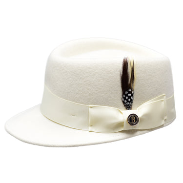 Bruno Capelo Legionnaire OG Solid Colored Wool Dress Cap in Ivory