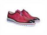 Carrucci Shoes Laceless Loafer Contrast Sole in Mauve
