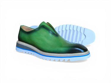 Carrucci Shoes Laceless Loafer Contrast Sole