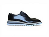 Carrucci Shoes Laceless Loafer Contrast Sole