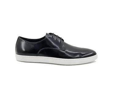 Carrucci Shoes Leather Derby Dress Sneaker in Black