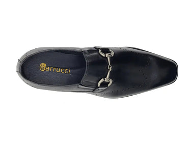 Carrucci Shoes Leather Sole Horsebit Loafer