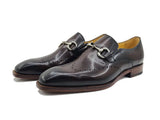 Carrucci Shoes Leather Sole Horsebit Loafer