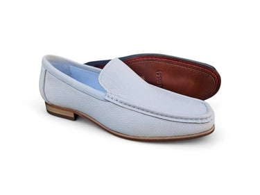 Carrucci Shoes Leather Sole Slip-on Loafer in Cream