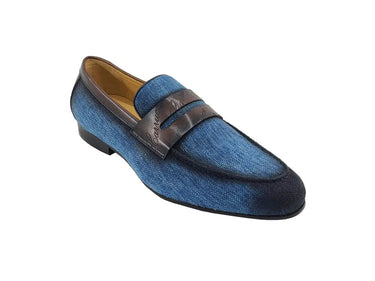 Carrucci Shoes Life Style Penny Loafer With Leather Trim