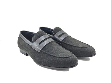 Carrucci Shoes Life Style Penny Loafer With Leather Trim in Black