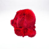 Calvere Furs Men's Fox Baseball Cap in Red