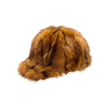 Calvere Furs Men's Fox Baseball Cap in Whiskey