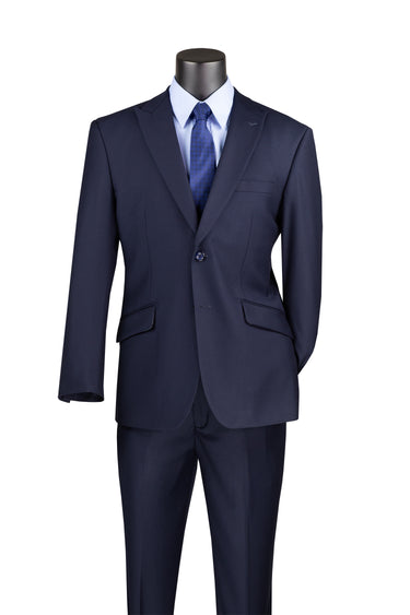 Vinci Navy Modern Fit 2 Piece Suit - M2TR