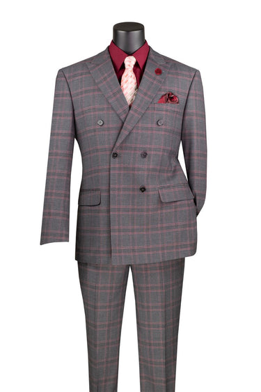 Vinci Charcoal Modern Fit Double Breasted Suit - MDW-2