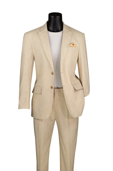 Vinci Tan Modern Fit 2 Piece Suit - MLC-1