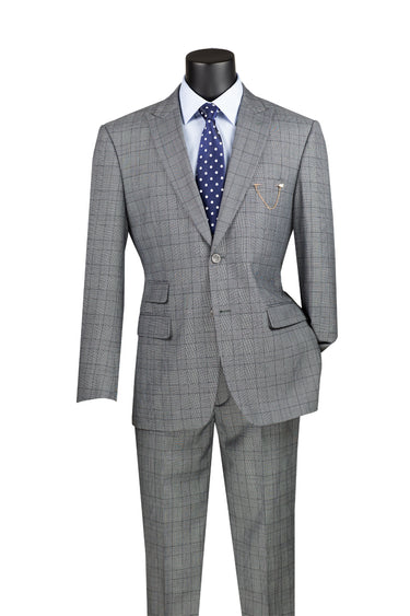 Vinci Medium Gray Modern Fit 2 Piece Suit - MRW-1