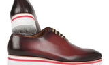Paul Parkman Men's Smart Casual Wholecut Oxfords Bordeaux