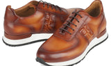 Paul Parkman Men's Brown Hand-Painted Sneakers
