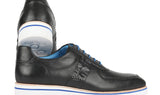Paul Parkman Men's Casual Shoes Black Floater Leather