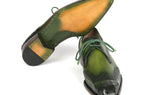 Paul Parkman Goodyear Welted Wingtip Derby Shoes Green