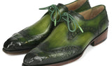 Paul Parkman Goodyear Welted Wingtip Derby Shoes Green