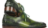 Paul Parkman Goodyear Welted Wingtip Derby Shoes Green