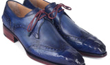 Paul Parkman Goodyear Welted Wingtip Derby Shoes Blue & Navy
