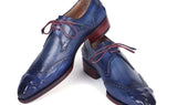 Paul Parkman Goodyear Welted Wingtip Derby Shoes Blue & Navy