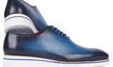 Paul Parkman Men's Smart Casual Wholecut Oxfords Blue