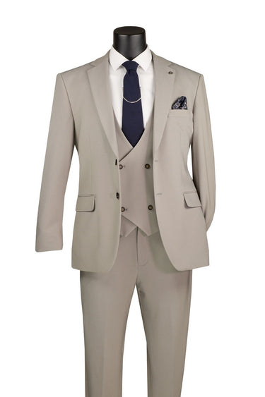 Vinci Tan Modern Fit 3 Piece Suit - MV2K-3