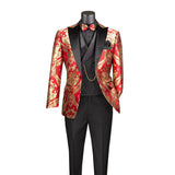 Vinci 3 Piece Modern Fit Tuxedo in Red - MVJQ-1