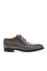 Mauri 1057 Crocodile & Leather Derby - Light Grey