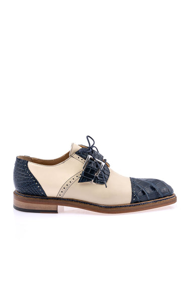 Mauri 1087/4 Alligator & Leather Single Monk-Strap