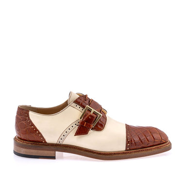 Mauri 1087/4 Alligator & Leather Single Monk-Strap