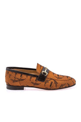 Mauri 1099/6 Fabric & Leather Horse-Bit Loafer - Copper/Sport Rust
