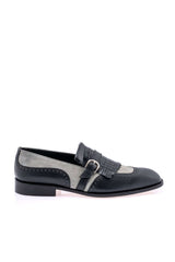 Mauri 1123 Multi Material Kil-Tie Loafer - Black/Grey