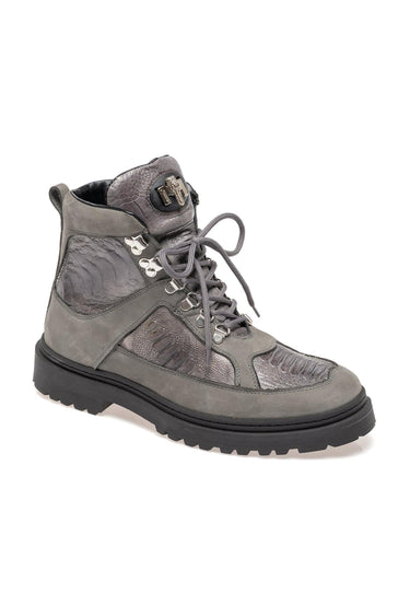 Mauri 3259 Backdoor Ostrich & Nubuck Leather Boot (MA5687) - Light Grey