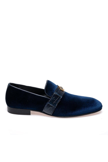 Mauri 4709/11 Crocodile & Velvet Loafer - Wonder Blue