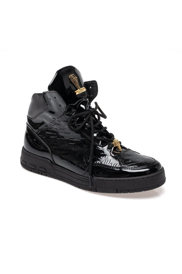 Mauri 8429 Crocodile & Patent High-Top Sneaker - Wonder Blue