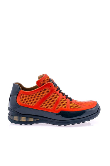 Mauri 8434 Multi Material Sneaker - Wonder Blue/Orange