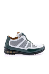 Mauri 8434 Multi Material Sneaker - Hunter Green/White