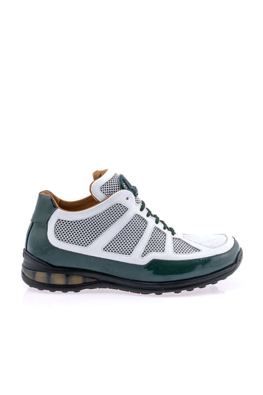 Mauri 8434 Multi Material Sneaker - Hunter Green/White